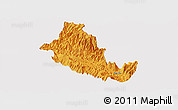 Political Panoramic Map of Phong Tho, cropped outside