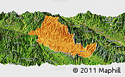 Political Panoramic Map of Phong Tho, satellite outside