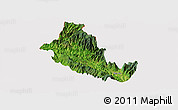 Satellite Panoramic Map of Phong Tho, cropped outside