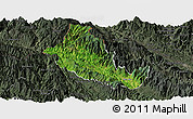 Satellite Panoramic Map of Phong Tho, darken, semi-desaturated