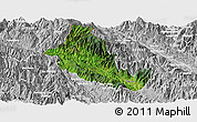 Satellite Panoramic Map of Phong Tho, lighten, desaturated