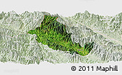 Satellite Panoramic Map of Phong Tho, lighten