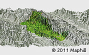 Satellite Panoramic Map of Phong Tho, lighten, semi-desaturated