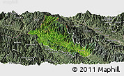 Satellite Panoramic Map of Phong Tho, semi-desaturated