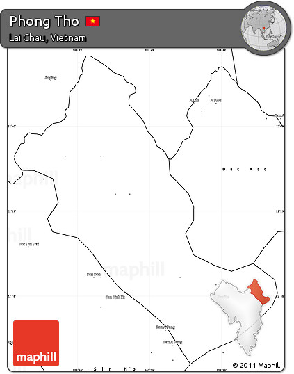 Blank Simple Map of Phong Tho