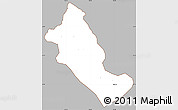 Gray Simple Map of Phong Tho, cropped outside