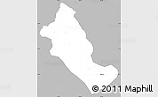 Gray Simple Map of Phong Tho, single color outside