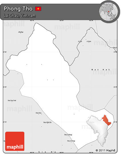 Silver Style Simple Map of Phong Tho