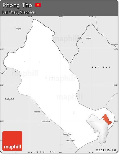 Silver Style Simple Map of Phong Tho