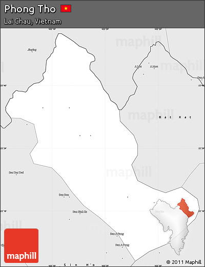 Silver Style Simple Map of Phong Tho