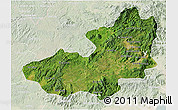 Satellite 3D Map of Lam Dong, lighten