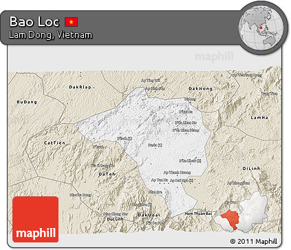 Classic Style 3D Map of Bao Loc