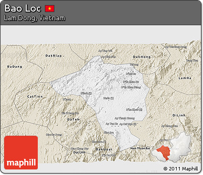 Classic Style 3D Map of Bao Loc