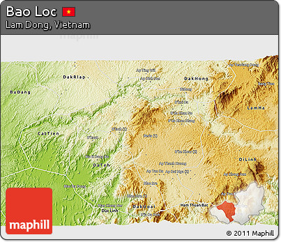 Physical 3D Map of Bao Loc