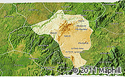 Physical 3D Map of Bao Loc, satellite outside