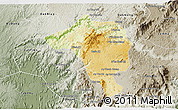 Physical 3D Map of Bao Loc, semi-desaturated