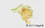 Physical 3D Map of Bao Loc, single color outside