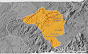 Political 3D Map of Bao Loc, desaturated