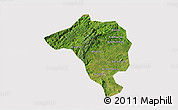 Satellite 3D Map of Bao Loc, cropped outside