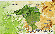 Satellite 3D Map of Bao Loc, physical outside