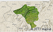 Satellite 3D Map of Bao Loc, shaded relief outside