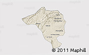 Shaded Relief 3D Map of Bao Loc, cropped outside