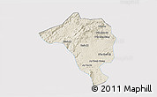 Shaded Relief 3D Map of Bao Loc, single color outside