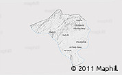 Silver Style 3D Map of Bao Loc, single color outside