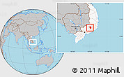 Gray Location Map of Bao Loc, highlighted country