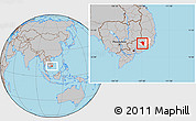 Gray Location Map of Bao Loc, highlighted parent region