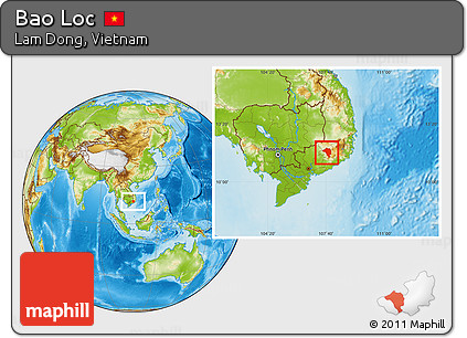Physical Location Map of Bao Loc