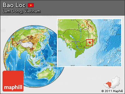 Physical Location Map of Bao Loc
