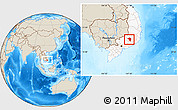Shaded Relief Location Map of Bao Loc, highlighted country