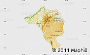 Physical Map of Bao Loc, single color outside