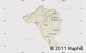 Shaded Relief Map of Bao Loc, cropped outside