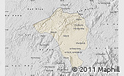 Shaded Relief Map of Bao Loc, desaturated