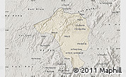 Shaded Relief Map of Bao Loc, semi-desaturated