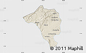 Shaded Relief Map of Bao Loc, single color outside