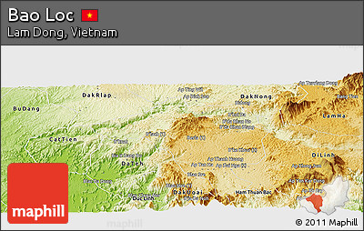 Physical Panoramic Map of Bao Loc