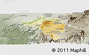 Physical Panoramic Map of Bao Loc, semi-desaturated