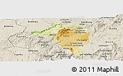 Physical Panoramic Map of Bao Loc, shaded relief outside