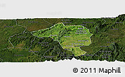 Satellite Panoramic Map of Bao Loc, darken