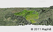 Satellite Panoramic Map of Bao Loc, semi-desaturated