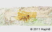 Physical Panoramic Map of Di Linh, lighten