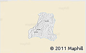 Classic Style 3D Map of Binh Gia, single color outside