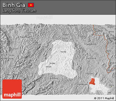 Gray 3D Map of Binh Gia