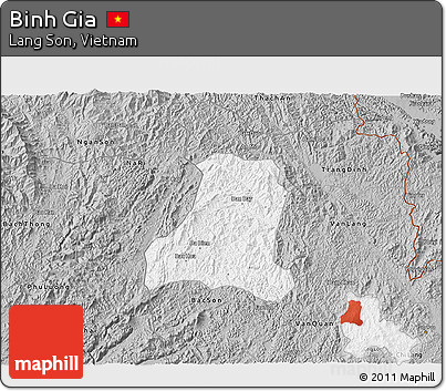 Gray 3D Map of Binh Gia