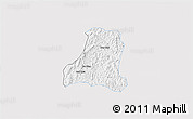 Silver Style 3D Map of Binh Gia, single color outside