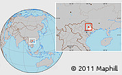 Gray Location Map of Binh Gia, highlighted parent region