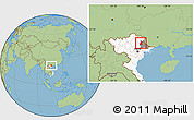 Savanna Style Location Map of Binh Gia, highlighted country, highlighted parent region